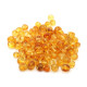 Polished baroque style amber lose beads in honey color 4-6.5 mm
