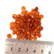 Polished baroque style amber lose beads in cognac color 4-6.5 mm