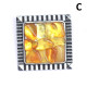 Silver Color Brooch / Pin With Multi Color Baltic Amber Pieces