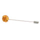 Silver Color Pin With Multi Color Baltic Amber Pieces