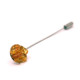 Silver Color Pin With Multi Color Baltic Amber Pieces