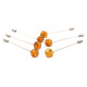 Silver Color Pin With Multi Color Baltic Amber Pieces
