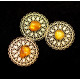 Gold-toned Brooch with Honey Baltic Amber