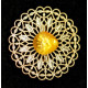 Gold-toned Brooch with Honey Baltic Amber