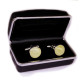 Silver Color Cuff-links With Butter Baltic Amber