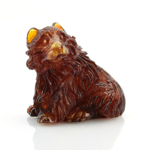 Hand-Carved Baltic Amber Bear Figurine (22.6 g)