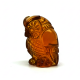 Hand-Carved Baltic Amber Owl Figurine