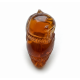 Hand-Carved Baltic Amber Owl Figurine
