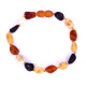Unpolished Bean Style Multi-color Baltic Amber Adult Bracelet