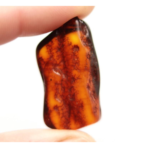 Dark Cognac Polished Baltic Amber Stone (2.6 g)