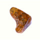 Green Shade Polished Baltic Amber Piece With Plant Inclusions 4.1g 