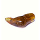 Green Shade Polished Baltic Amber Piece With Plant Inclusions 4.1g 