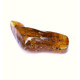 Green Shade Polished Baltic Amber Piece With Plant Inclusions 4.1g 