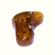 Green Shade Polished Baltic Amber Piece With Plant Inclusions 4.1g 