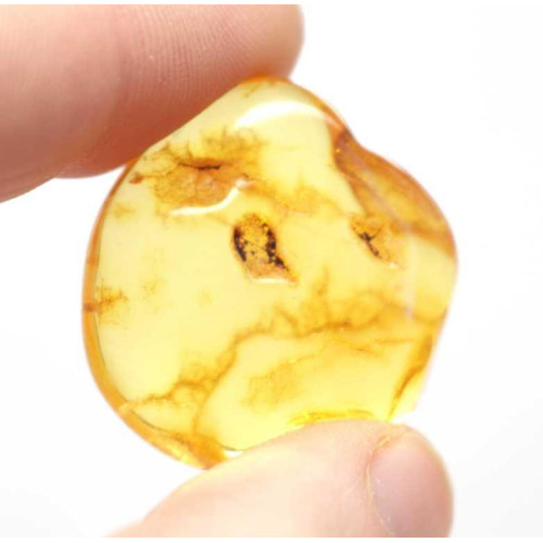 Polished Light Honey Baltic Amber Stone – Flat Loose Amber (3.9 g)