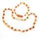 Polished Baroque Style Cognac / Milky Baltic Amber Teething Necklace / Bracelet Set