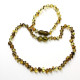 Polished Baroque Style Light Green Baltic AmberTeething Necklace / Bracelet Set
