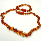 Polished Baroque Style Light Cognac Teething Necklace/Bracelet Set