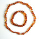 Polished Baroque Style Light Cognac Teething Necklace/Bracelet Set