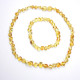 Polished Baroque Style Honey Baltic Amber Teething Necklace / Bracelet Set