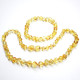 Polished Baroque Style Honey Baltic Amber Teething Necklace / Bracelet Set