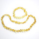 Polished Baroque Style Honey Baltic Amber Teething Necklace / Bracelet Set