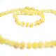 Polished Baroque Style ROYAL Milky Baltic Amber Teething Necklace / Bracelet Set