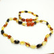 Polished Bean Style Multi-color Teething Necklace/Bracelet Set