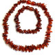Polished Nuts Style Dark Cognac Baltic Amber Teething Necklace / Bracelet Set