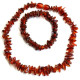 Polished Nuts Style Dark Cognac Baltic Amber Teething Necklace / Bracelet Set