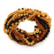 Unpolished Baroque Style Multiple Color Amber Baby Teething Necklace 10pcs
