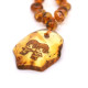 Polished Baroque Style Cognac Baltic Amber Teething Necklace And Pendant With Zodiac Sign
