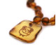 Polished Baroque Style Cognac Baltic Amber Teething Necklace And Pendant With Zodiac Sign