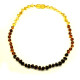 Polished Baroque Style Rainbow  Baltic Amber Baby Teething Necklace