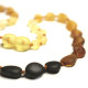 Unpolished Olive Style Rainbow Baby Baltic Amber Teething Necklace