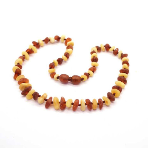 Raw Unpolished Cognac & Butterscotch Baltic Amber Baby Necklace