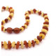Raw Unpolished Cognac & Butterscotch Baltic Amber Baby Necklace