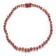 Unpolished Baroque Style Cognac Color Baltic Amber Teething Necklace