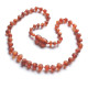 Unpolished Baroque Style Cognac Color Baltic Amber Teething Necklace