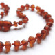Unpolished Baroque Style Cognac Color Baltic Amber Teething Necklace