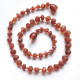 Unpolished Baroque Style Cognac Color Baltic Amber Teething Necklace