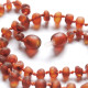 Unpolished Baroque Style Cognac Color Baltic Amber Teething Necklace
