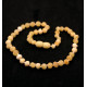 Unpolished Baroque Style Milky Amber Baby Teething Necklace