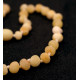 Unpolished Baroque Style Milky Amber Baby Teething Necklace