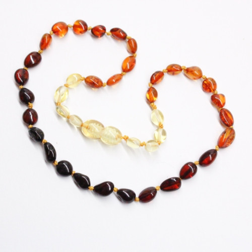 Polished Olive Style Rainbow Baby Teething Necklace