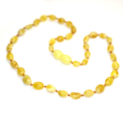 Polished Olive Style Milky Baby Teething Necklace