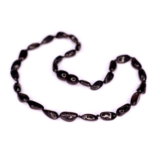 Polished Olive Cherry Amber Baby Teething Necklace