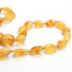Unpolished Olive Style Honey Baltic Amber Baby Teething Necklace
