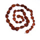 Unpolished Olive Dark Cognac Amber Baby Teething Necklace