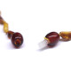 Polished Bean Style Milky / Cognac Amber Baby Teething Necklace